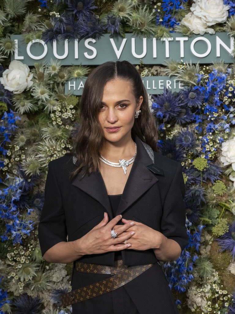 aliciaV on X: and she's back! first public appearance since october 2020 alicia  vikander attends the louis vuitton haite-joaillerie dinner at la vigie  restaurant on july 1, 2021 in monaco  /