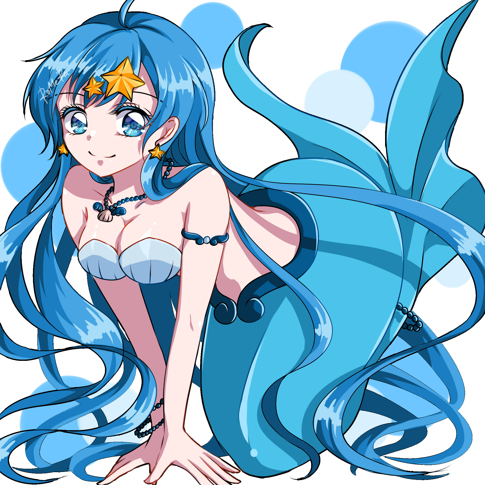 色紙イラスト オリジナル マーメイドメロディーぴちぴちピッチ 波音 色紙イラスト オリジナル マーメイドメロディーぴちぴちピッチ 波音