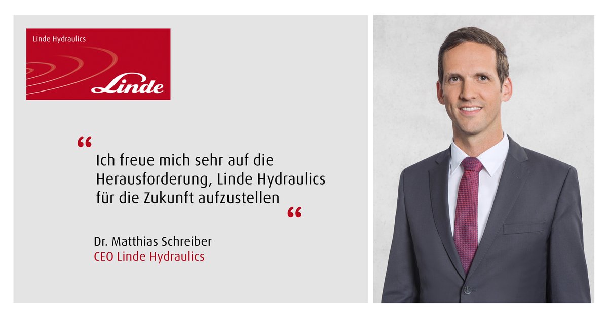 Willkommen in #Aschaffenburg
Wir begrüßen herzlich unseren neuen Geschäftsführer Dr. Matthias Schreiber, der gestern seine Tätigkeit bei Linde #Hydraulics aufgenommen hat!
Gemeinsam mit Herrn Kessler bildet er nun die Geschäftsführung unseres Unternehmens.
bit.ly/3h7z1RY