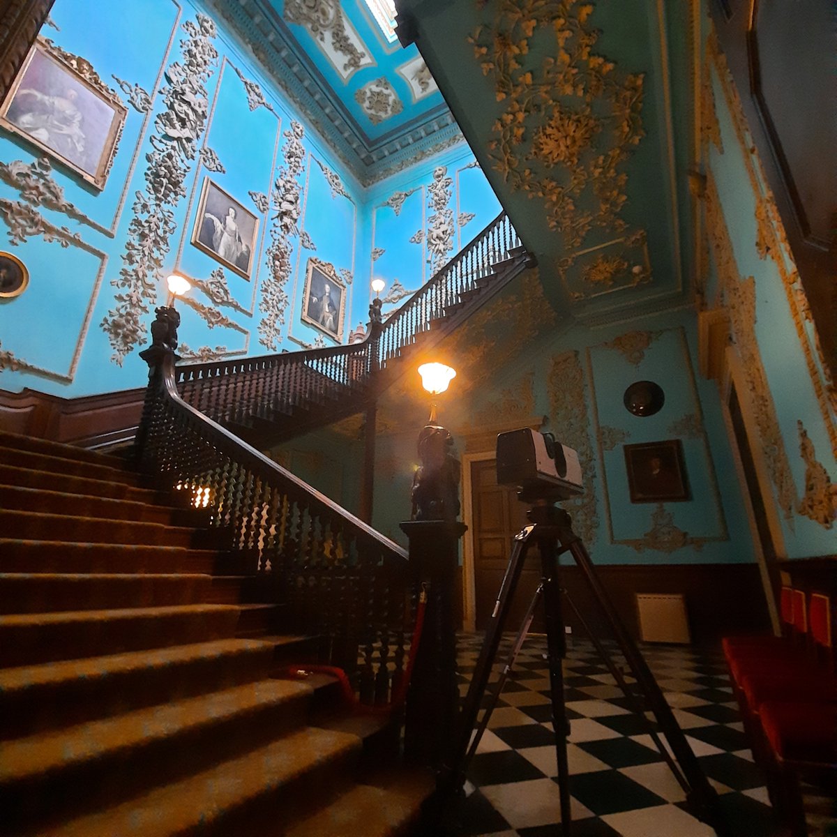PlymUni's tweet photo. Last week, @powderhamcastle, the home to the Earl of Devon and his family, was scanned by members of the Arts, Humanities and Business Faculty, for their project with the Faculty of Health. 

The project will create virtual reality spaces for the elderly to 'visit'.

1/5 https://t.co/bc3NV9Jw5r
