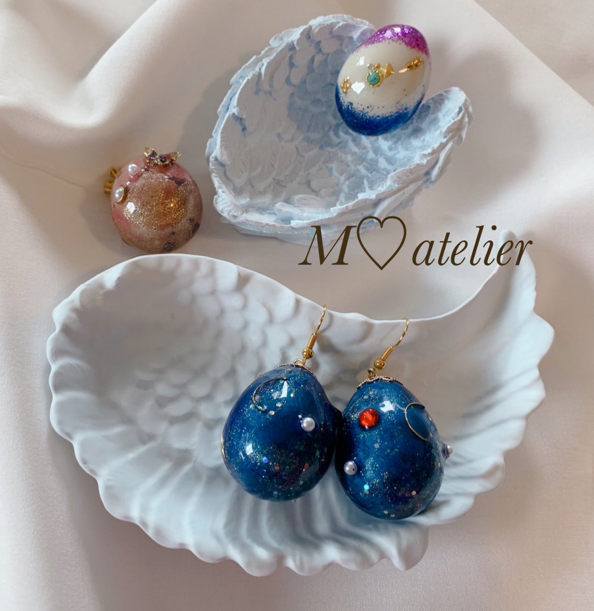 mf13134227's tweet photo. たまごで作ったアクセサリー💙友達からのプレゼント🎁アロマストーンとも相性抜群✨#sanokameinko 🐤 https://t.co/Dkl6VaY6fT