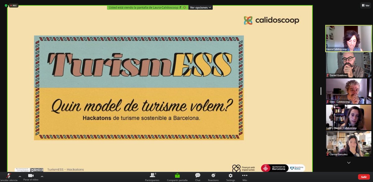 Kiribatis's tweet photo. Comença la hackató de #turismesostenible ♻️ en què participem amb altres professionals del turisme de Barcelona. Veurem quines idees 💡 sorgeixen!
Organitza @Calidoscoop #turismess https://t.co/iC4BilyyzG