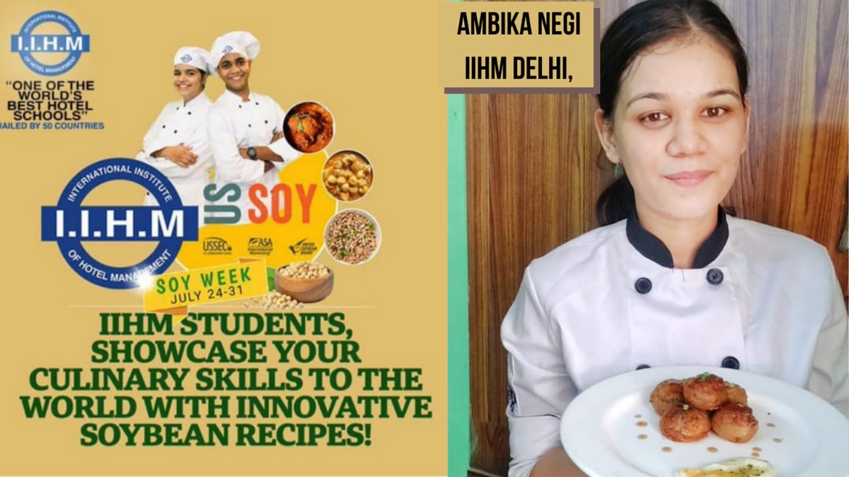 delhi_iihm's tweet photo. The World's premiere Soybean Education &amp; Promotion Council chose IIHM for its reputation as the World's Best Hotel Schools and hosts of the prestigious YCO &amp; YCI.

IIHM Delhi Students Showcasing their Culinary skills.

#usa #soybean #ussoy #soya #healthycooking @IIHMHOTELSCHOOL https://t.co/AAnLMpW7O3