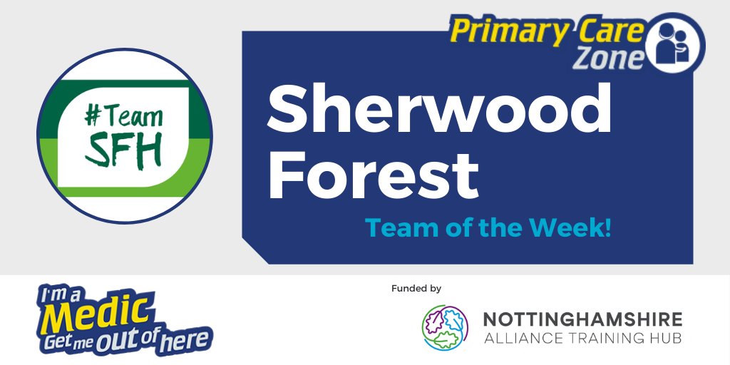 imamedic_uk's tweet photo. Over in the @PrimaryCareZone the healthcare team of the week is the Sherwood Forest Team! @SFHFT ! Congratulations on getting the most student votes this week #IAMedic ! ππ Funded by @NottsAlliance https://t.co/bU9bsLfljU