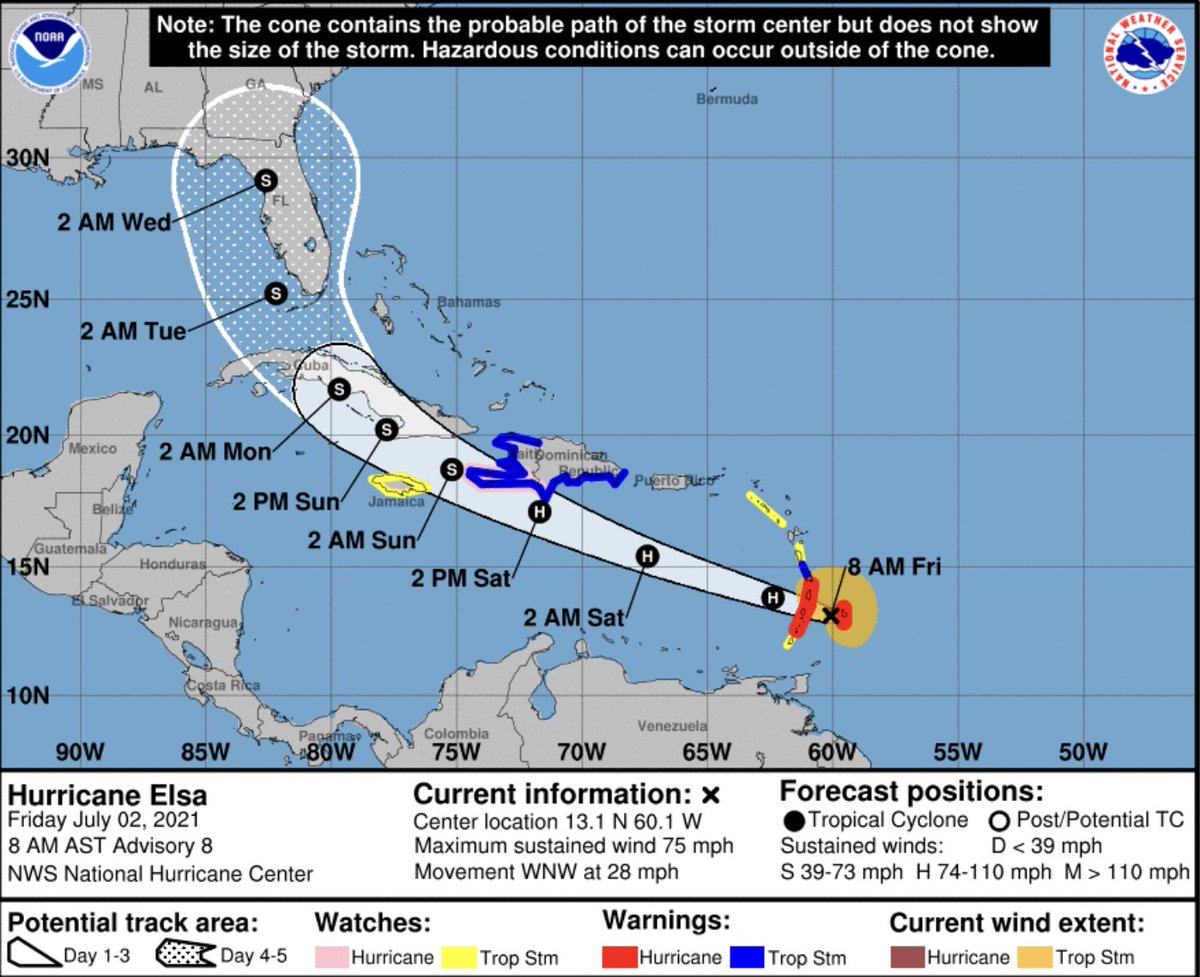 CarlosJoaquin's tweet photo. #Elsa evolucionó a huracán categoría uno. Se ubica aproximadamente a las 7:00 horas del día de hoy, a 3,400 km al este-sureste de las costas de #QuintanaRoo. Les pido mantenerse informados a través de las fuentes oficiales de @ProtCivil_QRoo. #JuntosSaldremosAdelante https://t.co/e5XTOE1Ya9
