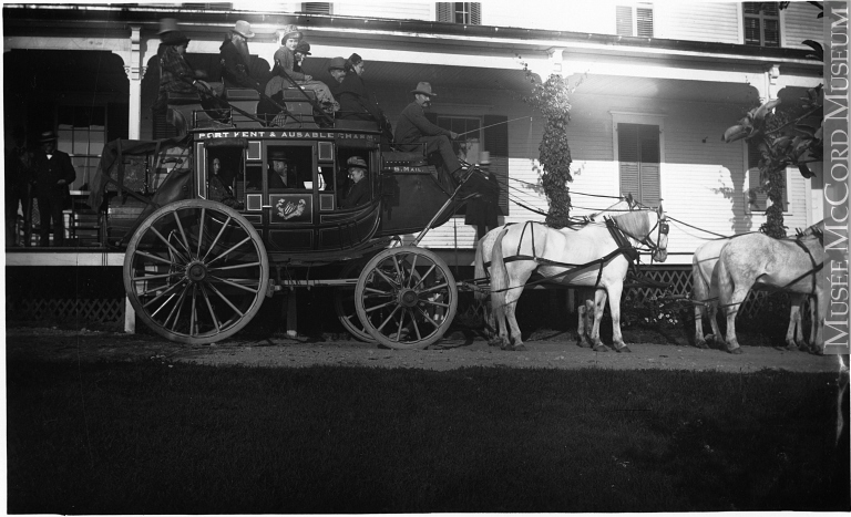 metallidan's tweet photo. This is fun, my cousin got in touch with @MuseeMcCord to try and find images of the stagecoach my great great grandfather drove. Can't say for sure this is him, but that does look like the photo I have. #PortKent #AusableChasm #ancestry #History https://t.co/xnDGWhCNxK https://t.co/Q9RoOwFGQ4