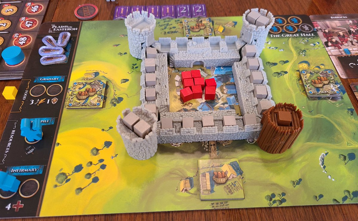 TableIt_'s tweet image. After the Empire from @GreyFoxGames is a great worker placement game where every action gives a feeling of satisfaction. Be it building up your defenses for the upcoming attack, recruiting people and building cards to build your tableau, taxing your citizens. Highly recommend.