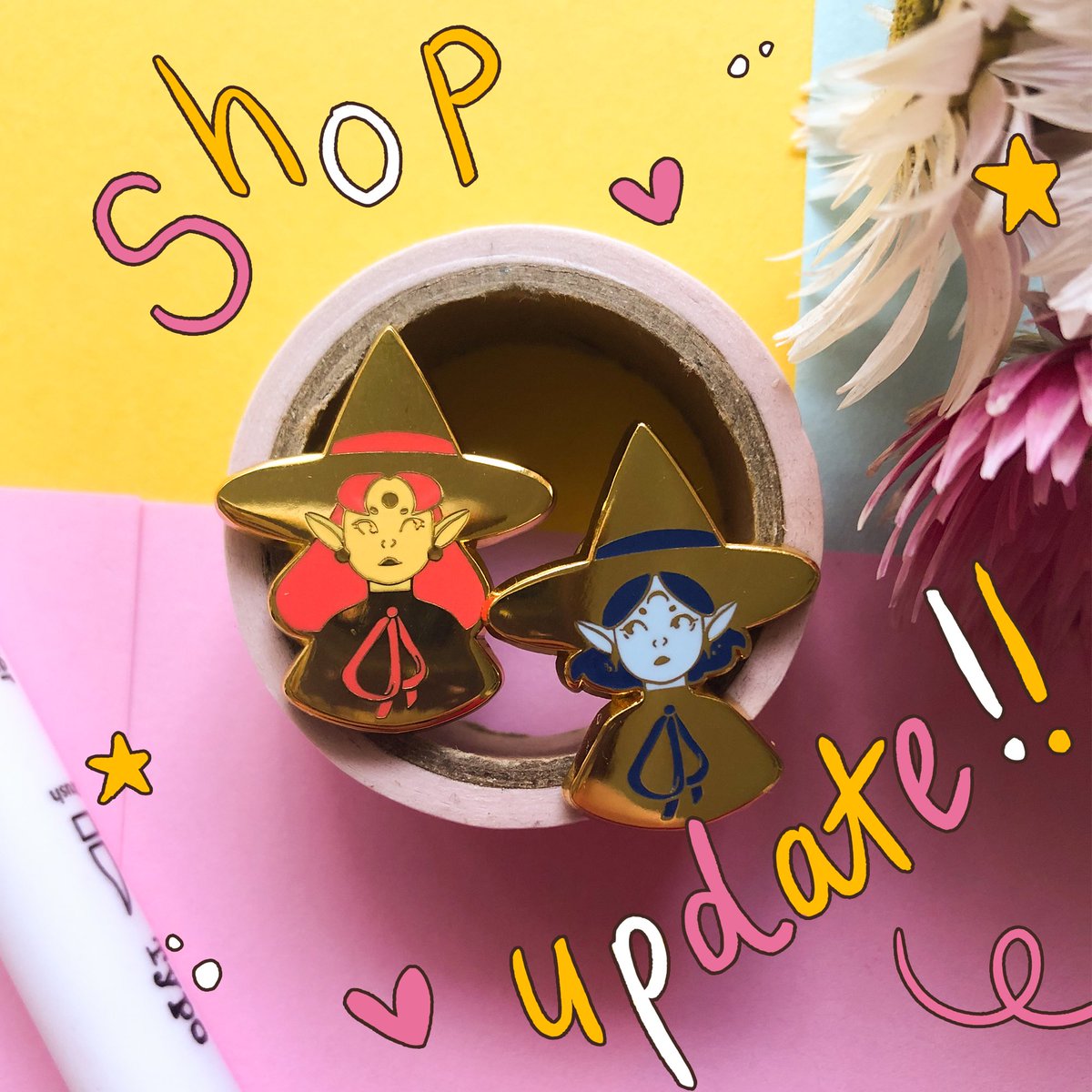 chyizedraws's tweet photo. STORE UPDATE!!!!!

https://t.co/DA3szoiKrM

I finally have enamel pins!!! And OMG THEY ARE MY FAVOURITES!!!!

I hope you guys enjoy it!! I’ve got a lot of new prints, bookmarks and discounted stickers! 💕 https://t.co/aT32HTeWNw