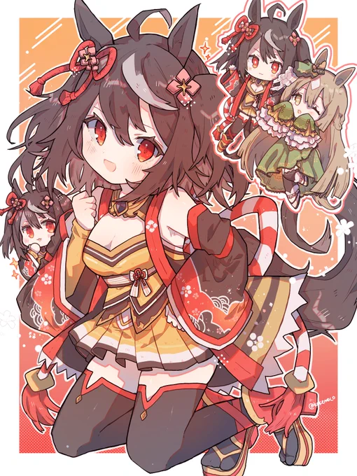 🖤❤💛
#ウマ娘 