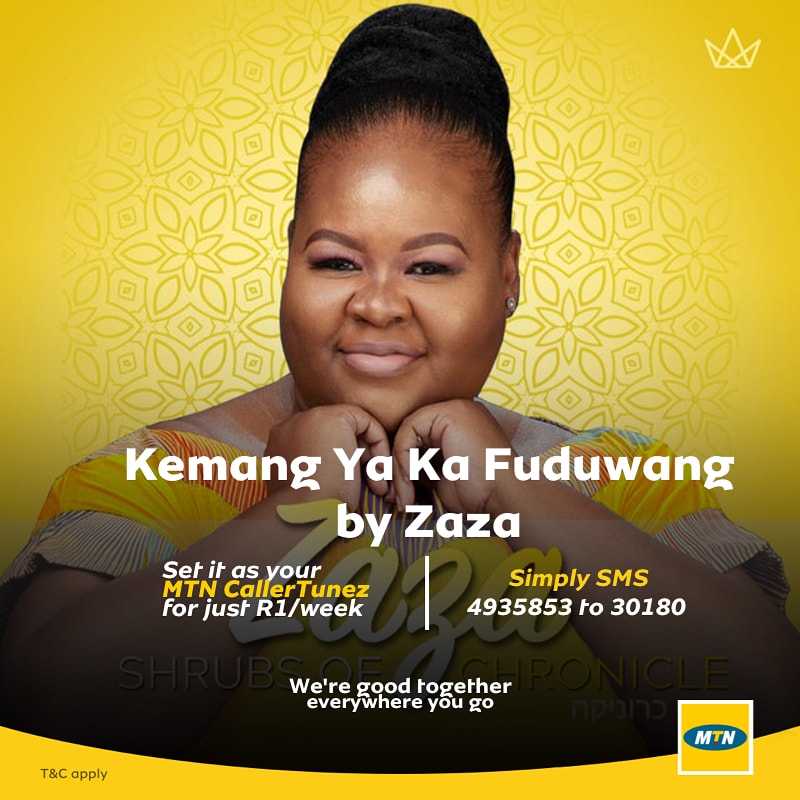 zazamokhethi's tweet photo. To all the MTN subscribers!You can now make Kemang ya ka fuduwang your MTN CallerTunez by simply text 4935853 to 30180
#Shrubsofchronicle #albumavailablenow #kemangyakafuduwang https://t.co/roCDdZ7Aka