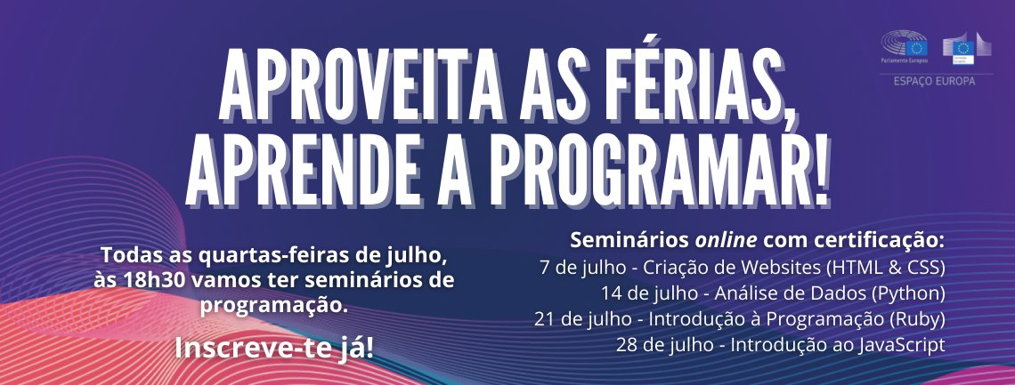 EDBaixoAlentejo's tweet image. 💻 Gostarias de aprender a criar um Website? Interessas-te por HTLM, CSS, JavaScript ou Phyton? Familiariza-te com estas linguagens nos nossos seminários.

‼️ Mais informação e inscrições em europa.eu/!NN8DXt

#CodeWeek #EUCodeWeekMOOC #DigitalEU #istoéEuropa
@CE_PTrep