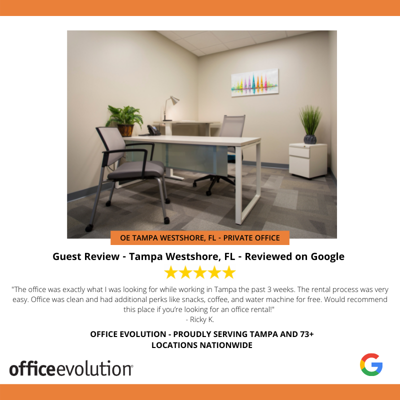 Whether short term or long term, at Office Evolution Tampa we have the flexibility to meet your needs. In this new world, traveling and working doesn't have to be a challenge - we've got you covered. You'll never skip a beat! 🕴️💼

#officeevolution #tampa #work #virtual #remote