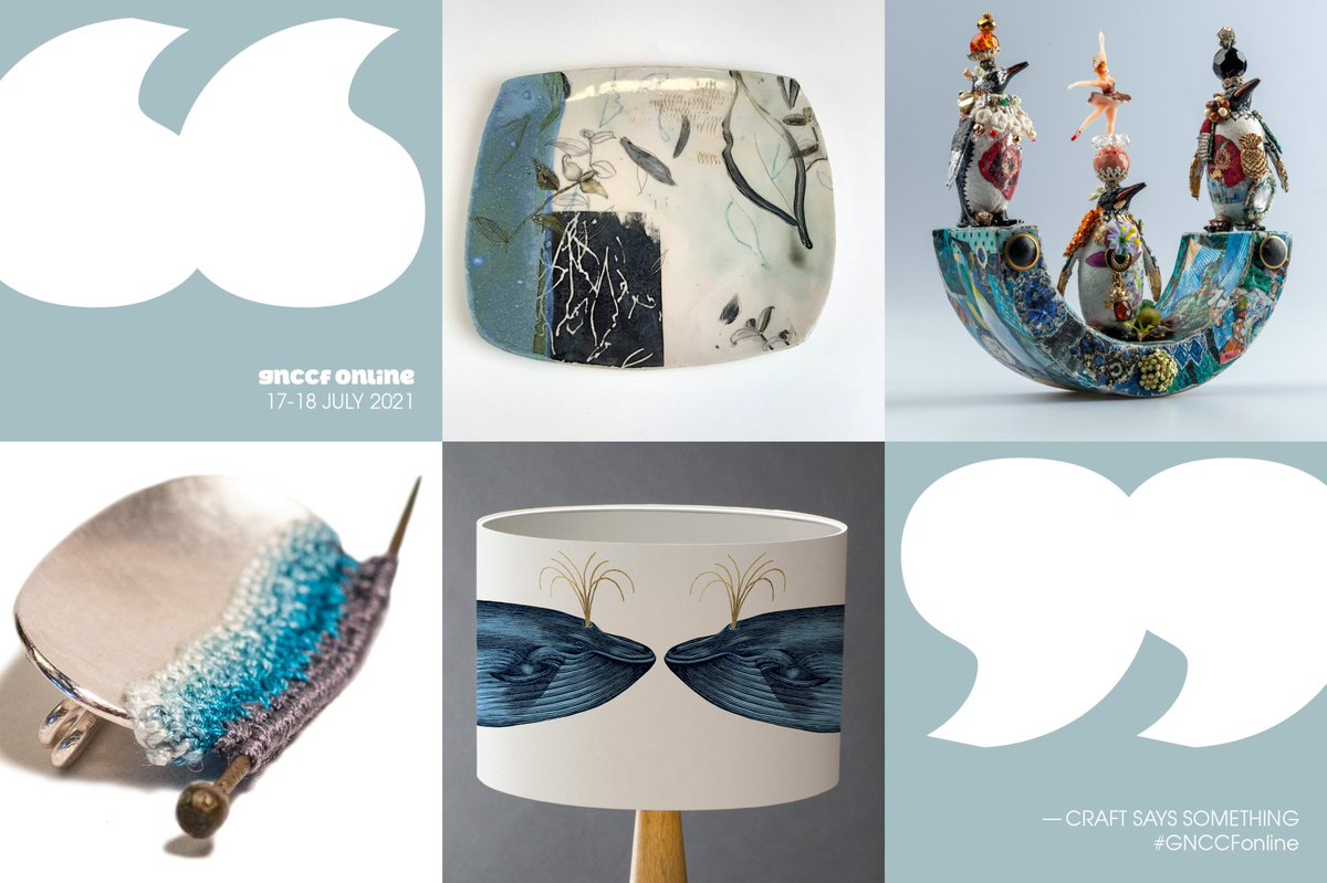 👉🏻 #GNCCFonline 
📆 17-18 JULY 2021
⏰ 9am Saturday until midnight Sunday
greatnorthernevents.co.uk
-
‼️ Sign up to our newsletter for an early opportunity to see and buy from this curated collection of contemporary craft.
greatnorthernevents.co.uk/subscribe.aspx
-
#GNCCF #CraftSaysSomething