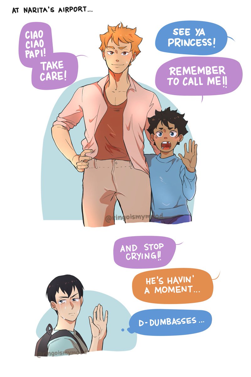 Come back soon, papi!
#haikyuu #haikyuunextgeneration #kagehina 