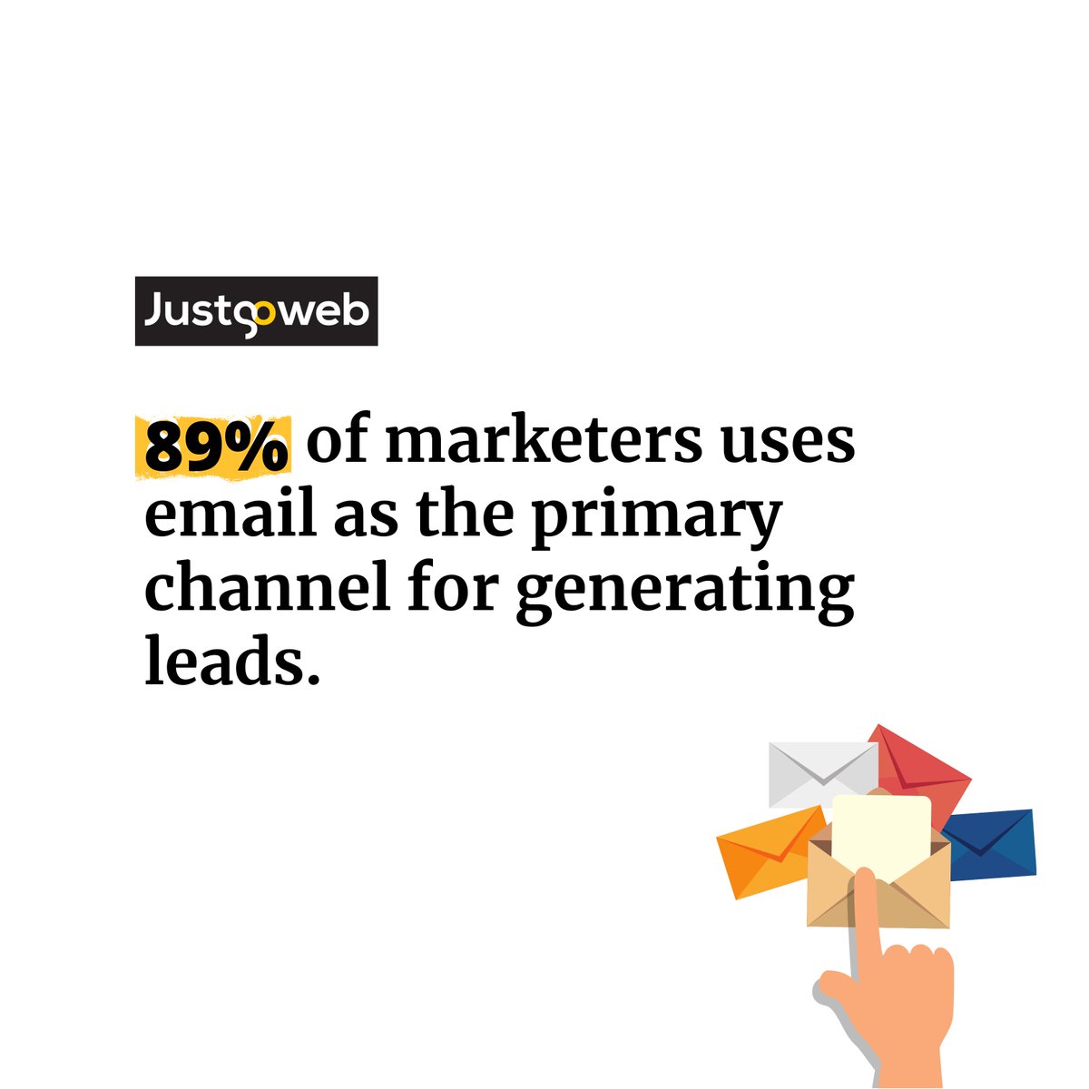 progryss's tweet image. Do you know that 89% of marketers use email as the primary channel for generating leads? ✨😇
Don't forget to follow our page: @justgowebdigital 💻
#emailmarketing #digitalmarketing #marketing #socialmediamarketing #seo #contentmarketing #socialmedia #onlinemarketing #email #b