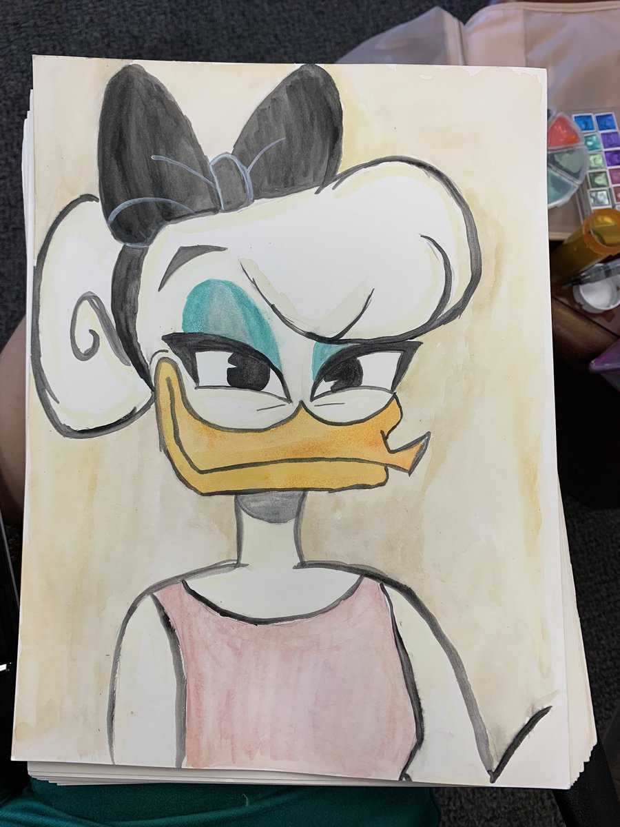 shelbysessler's tweet photo. Good morning #ducktales #daisyduck #fandommeme #anicon #watercolor https://t.co/XIT0M5hdFJ