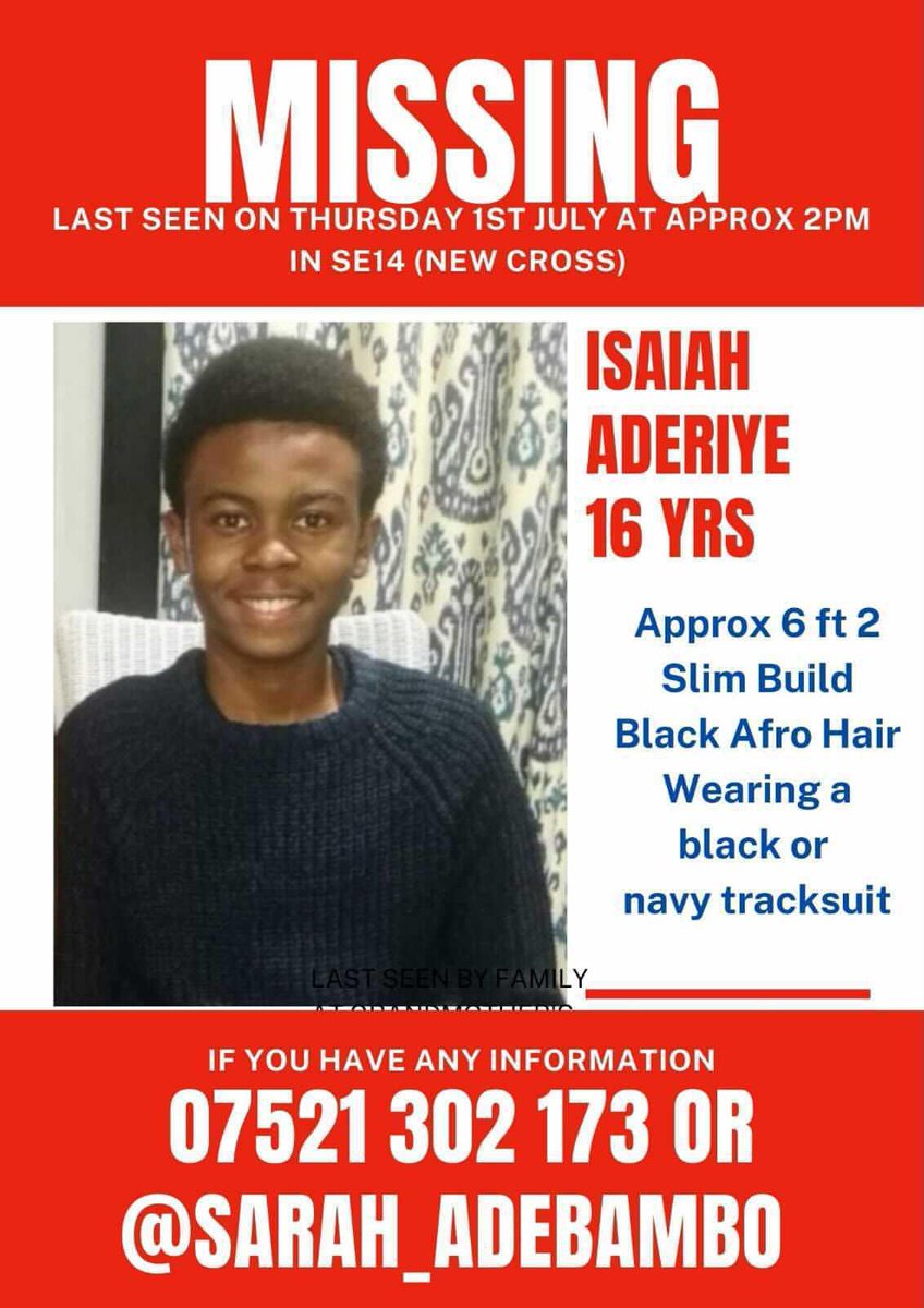 My friends son is missing I don't have bare followers on here but yeah pls share if you see this. Thanks