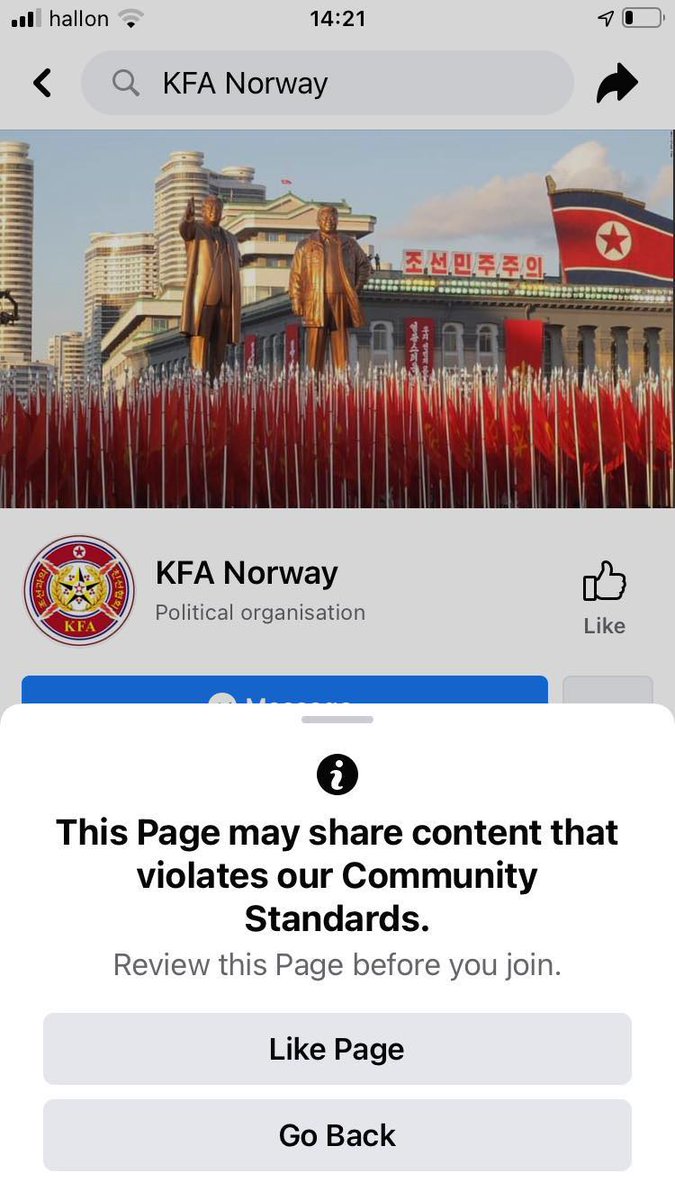 Korea_Friend_UK's tweet photo. Facebook trying to censor KFA  yet again ! https://t.co/5Nl0wHUzT9