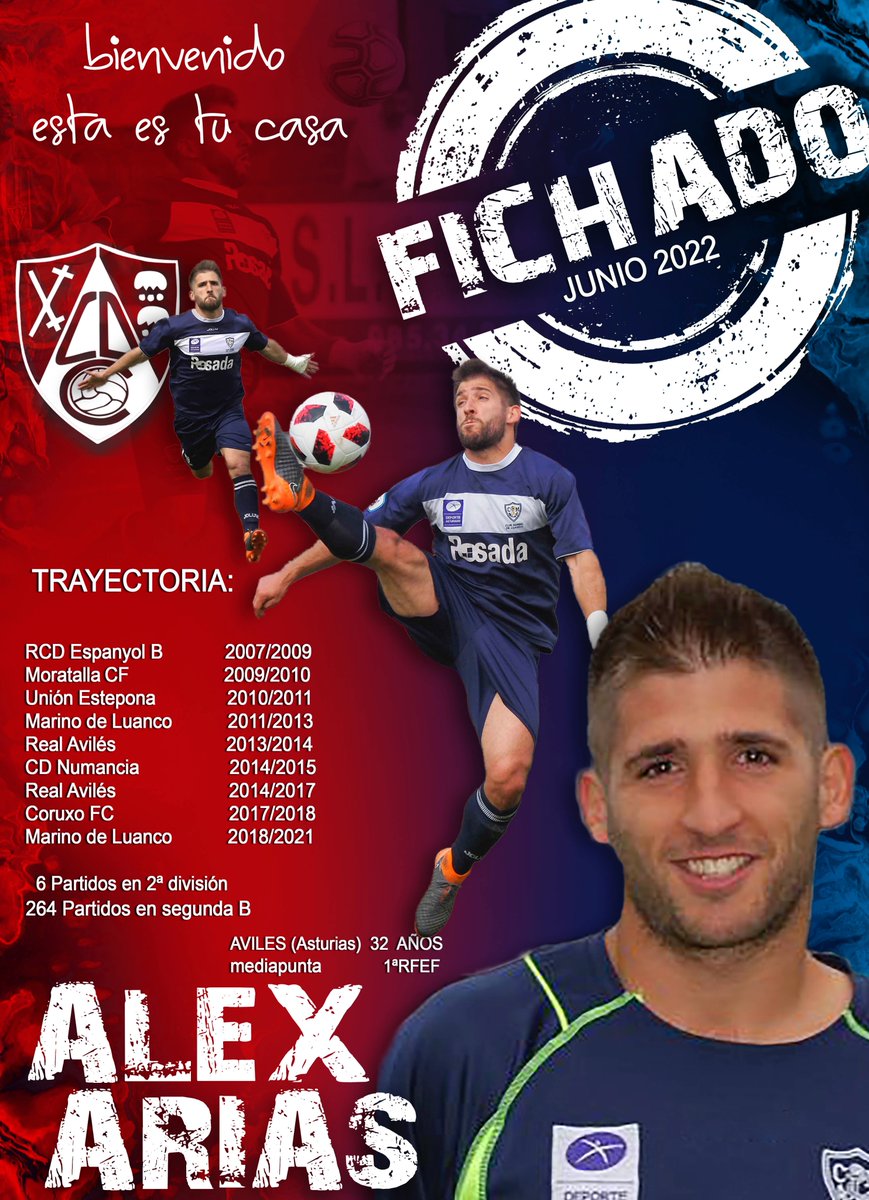 cdcalahorra's tweet photo. 🤝 𝗔𝗟𝗘𝗫 𝗔𝗥𝗜𝗔𝗦, 𝗙𝗜𝗖𝗛𝗔𝗗𝗢 🤝

✍���   Alex Arias se incorpora a la plantilla rojilla para la temporada 2021-2022 

¡Bienvenido a la familia!

#Alexesrojillo ♥️💙 https://t.co/bPKpZaVNUo