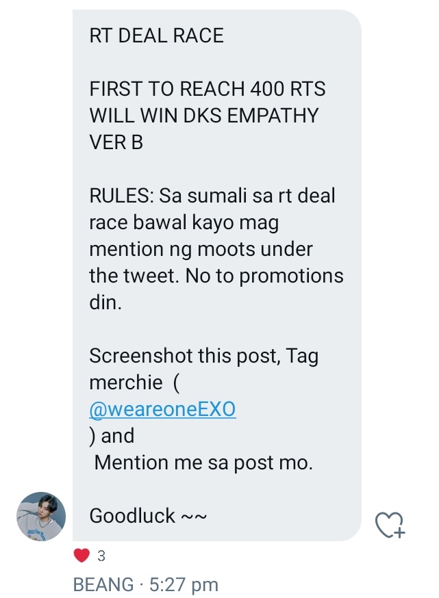 oohkatrina's tweet photo. Hi, moots! Please help me to reach 400 retweets for DKS1 album. 🥺 ksfkkrkeakskdle huhu pabirthday niyo na sakin to fleece ><

special thanks to ate @SerenitySeChan for the deal <33

#DO #디오 #EXO #엑소 @weareoneEXO https://t.co/foiPm9ikoY