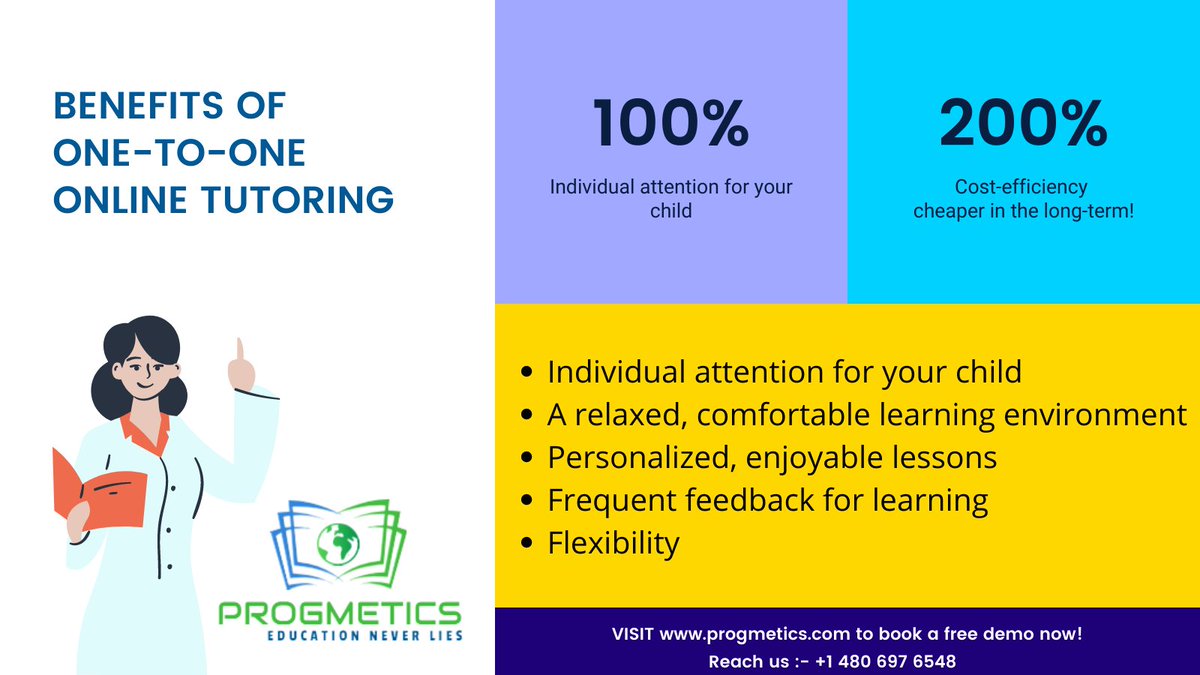 progmetics's tweet image. Here is a list of benefits of online tuition!!!
Make sure your kid is getting all these benefits.
For any online tuition related queries reach us at progmetics.com #onlinetuition