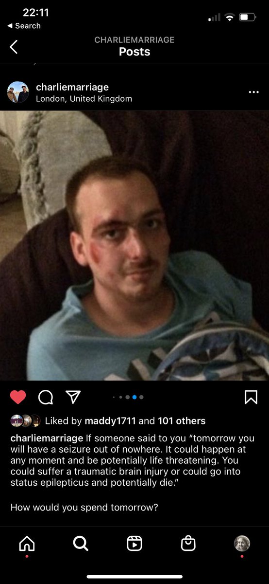 AllergyBristol's tweet photo. On Saturday night we lost our lovely boy to a seizure. His recent Instagram post describes the massive impact of epilepsy upon a person’s life, which is largely unseen by outsiders. I know he would want to continue to raise awareness of invisible disabilities. #epilepsyawareness https://t.co/kWtWJQYEqr