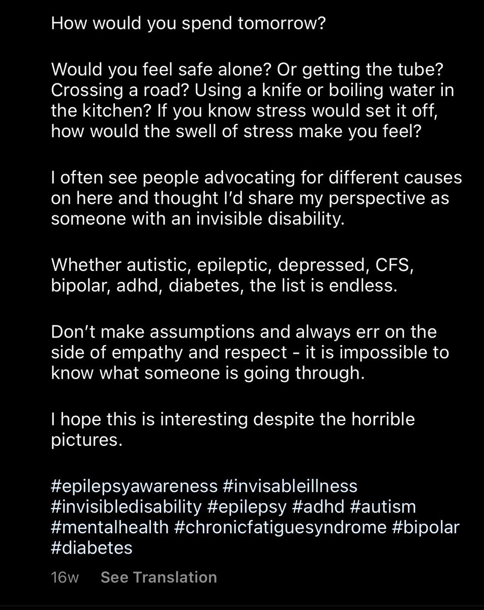 AllergyBristol's tweet photo. On Saturday night we lost our lovely boy to a seizure. His recent Instagram post describes the massive impact of epilepsy upon a person’s life, which is largely unseen by outsiders. I know he would want to continue to raise awareness of invisible disabilities. #epilepsyawareness https://t.co/kWtWJQYEqr