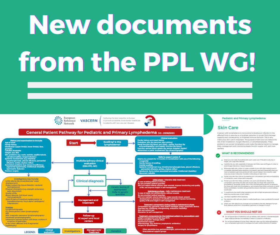 You can now download the #new Do's and Don'ts factsheets on #skincare for #PPL + updated V2 of the General #Patient Pathway for Pediatric and Primary #Lymphedema here: vascern.eu/new-dos-and-do… #ERNeu #cellulitis <a href="/LymphaThe/">The_lympha</a> <a href="/DevoogdtNele/">Nele Devoogdt</a> <a href="/SinikkaSuominen/">Sinikka Suominen</a> <a href="/ManuelaLdelinfa/">Manuela_L de linfa</a> <a href="/NLNetwerk/">NLNet</a>