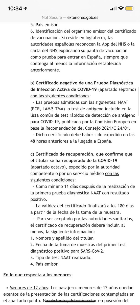 PaulaVC98's tweet photo. Basta ya de cambiar las normas todos los días! Entrar en España con una prueba de antígenos es una lotería, y no hay nada claro! PCR O antígenos? @MAECgob @CGEspLondres @EmbSpainUK https://t.co/C3dFB4QMxF