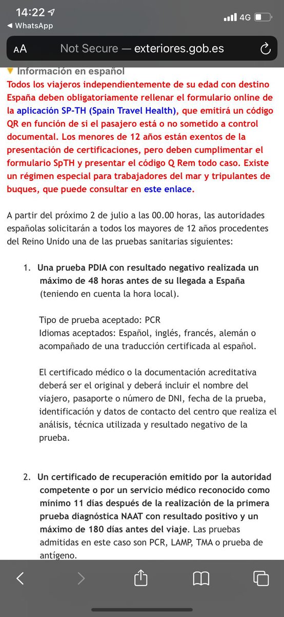 PaulaVC98's tweet photo. Basta ya de cambiar las normas todos los días! Entrar en España con una prueba de antígenos es una lotería, y no hay nada claro! PCR O antígenos? @MAECgob @CGEspLondres @EmbSpainUK https://t.co/C3dFB4QMxF
