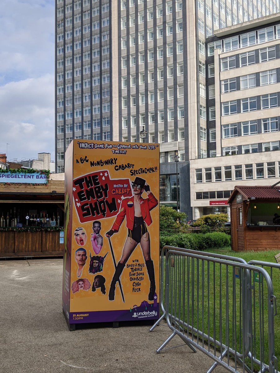 It’s true!! Somebody sent me this pic of it yesterday... 

If you see the poster at <a href="/UnderbellyFest/">UnderbellyFestival</a> take a pic with it and tag me/<a href="/TheEnbyShow/">The Enby Show</a> and i’ll pick a winner at random to get an *extra* special prize... 👀

You’ve got until August 31st! ✨