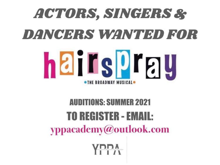 Kimberworth Park (@kimberworthpark) on Twitter photo Yorkshire Performance Preparation Academy are looking for actors, singers & dancers for a production of Hairspray. For further details or to register for auditions please email yppacademy@outlook.com Yorkshire Performance Preparation Academy are looking for actors, singers & dancers for a production of Hairspray. For further details or to register for auditions please email yppacademy@outlook.com