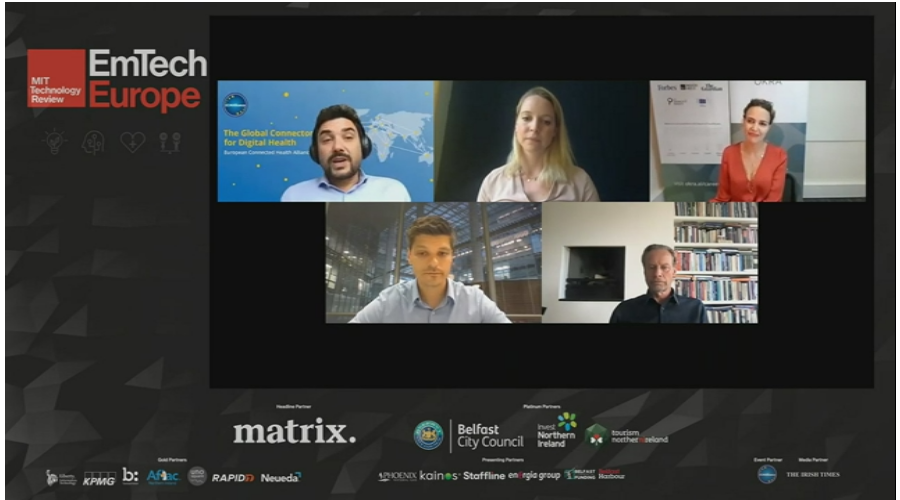 EmtechEurope's tweet photo. It wouldn't be #EmTechEurope without an exploration of the European Health Data Space.
Director @ECHAlliance Julien Venne leads this panel featuring:
Jeroen Tas, Philips Netherlands
Markus Kalliola, EHDS at SITRA Finland
Loubna Bouarfa, OKRA
Louisa Stuwe, Health Data Hub https://t.co/X852YqCjXm