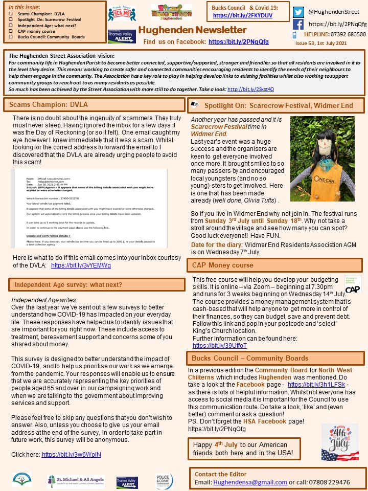 This week's #newsletter is OUT. A good read with a cuppa! Your feedback would be most appreciated!
<a href="/WycombeSound/">Wycombe Sound</a> <a href="/MaddyHowe01/">Maddy Howe</a> <a href="/BroadbentSb/">Steven Broadbent</a> <a href="/RobBAylesbury/">Rob Butler</a> #volunteering in action! <a href="/AgainstScams/">FriendsAgainstScams</a>