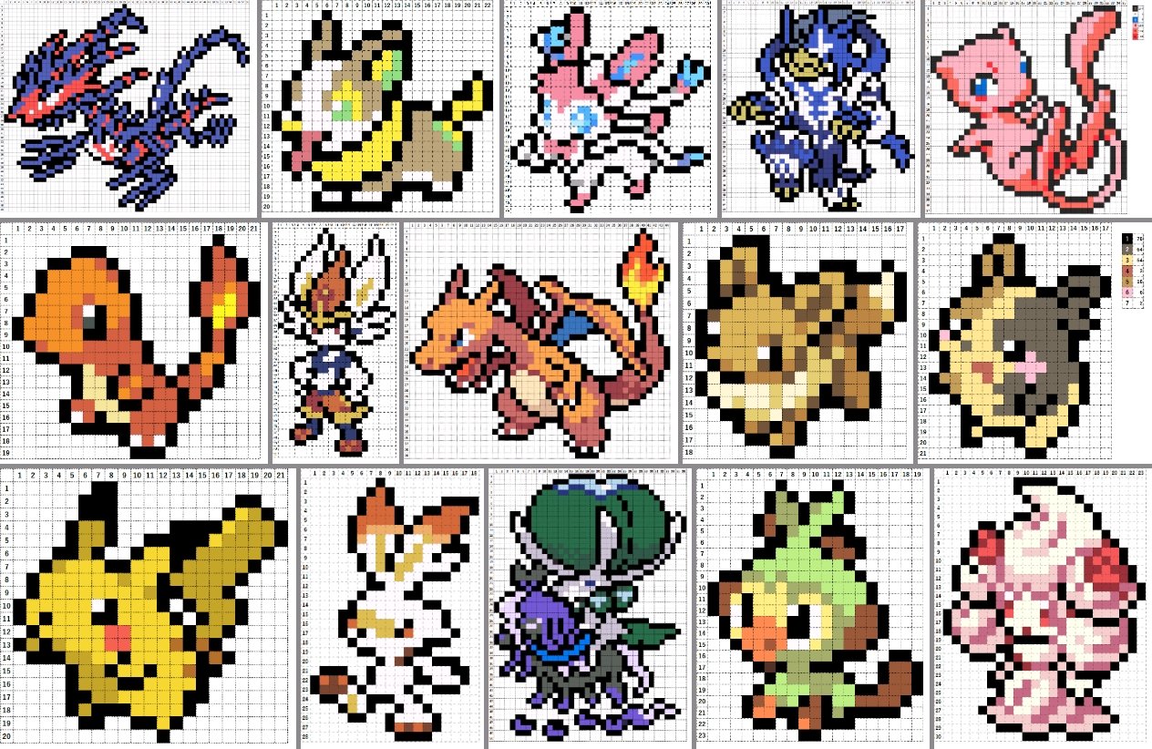 Twitter 上的 なやここ ポケモンアイロンビーズ図案つくる人 ポケモン全種類のドット絵を作ることが夢ですヾ ﾉ 作ったドット絵はブログにまとめてます T Co Vvfdl6izoj 7月になったのでフォロワーさんに自己紹介しようぜ ポケモン好きさんと