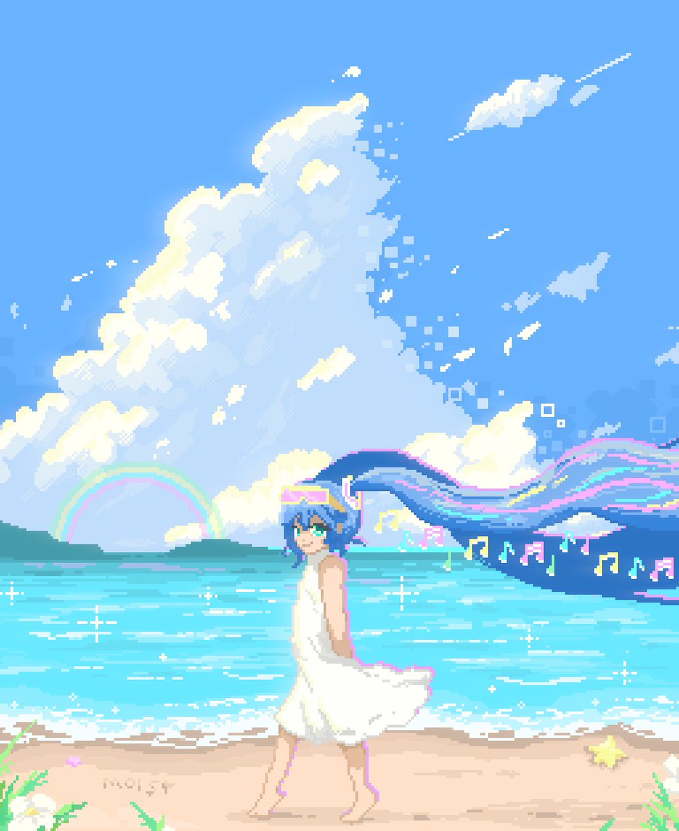 初音ミク 「miku 🎶 #pixelart #miku100 #ドット絵 」|n8-bitのイラスト