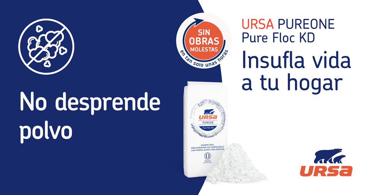 URSAiberica's tweet photo. #Ventaja4.#URSAPUREONE #PureFlocKD es suave al tacto y no genera polvo durante su instalación, protegiendo la salud y el confort de los instaladores y los usuarios de la vivienda. https://t.co/DqFJWPst1J https://t.co/4GObw9YENS