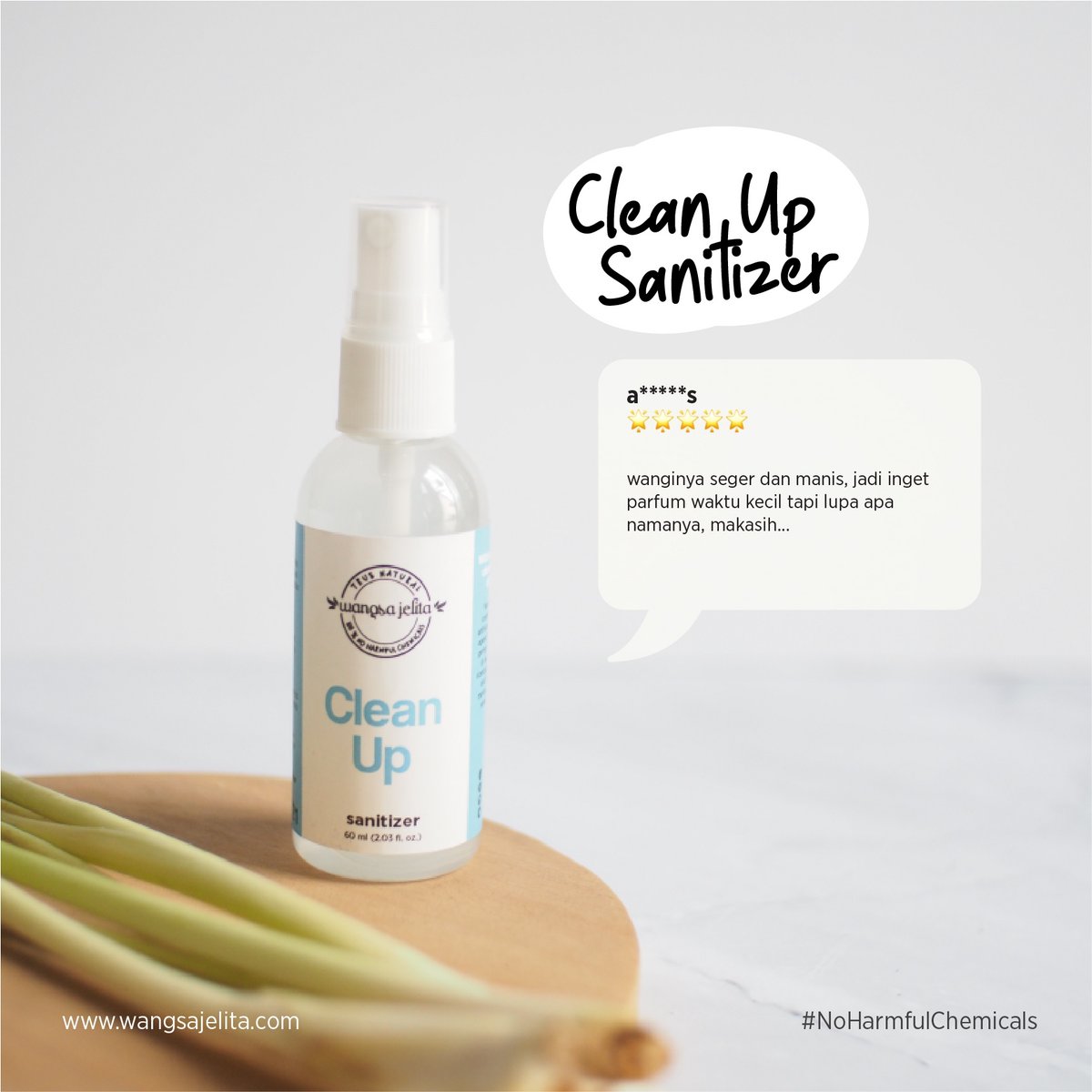 #WJteam rekomen banget nih Wangsa Jelita sanitizer, terutama buat yang kulitnya sensitif! 🙌

Tapi tolong dong ini dibantu, parfum waktu kecil yang aromanya mirip sama Clean Up Sanitizer yang hijau yang mana yak? Penasarannn 😆

100% #NoHarmfulChemicals
#lawancovid19 
#sanitizer