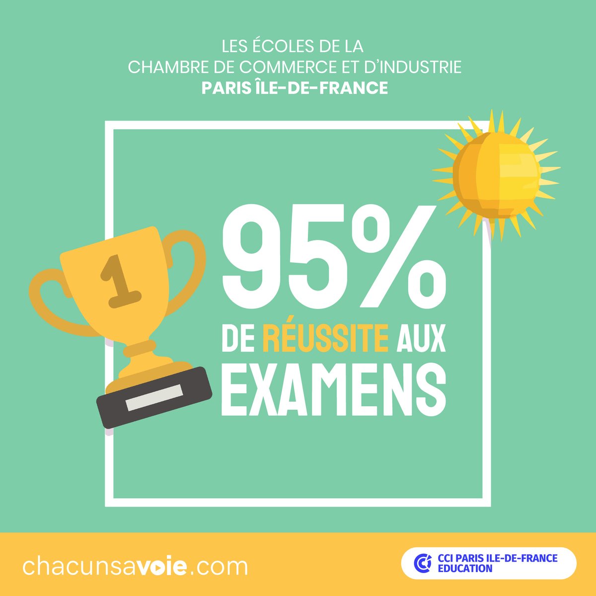 [LE SAVIEZ-VOUS ?]

95% de réussite aux examens... C'est pas rien !
Fier d'appartenir au groupe CCI Education 💡

#cci #postbac #alternance #apprentissage