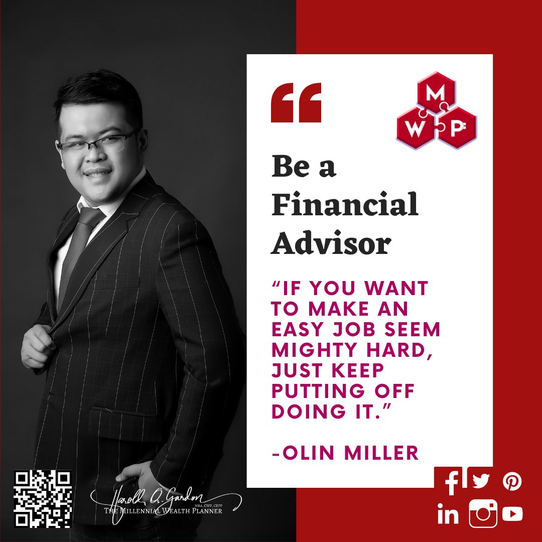 haroldqgardon's tweet photo. Donโt miss this Golden Opportunity, be a Financial Advisor!
.
If you want to join my team (part-time or full-time), message me.
.
#millennialwealthplanner #mwp #financialadvisor #income #business #financialfreedom #joinpru #workwithpurpose #joinsparkamber #hustle #millennial https://t.co/K3UWz45gHo