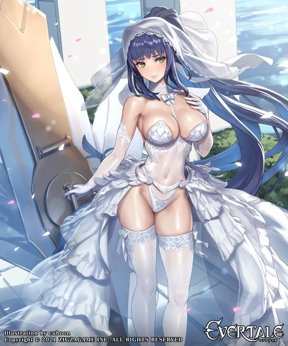 エバーテイルで先日リリースの『花嫁騎士-リュドミラ』を描きました。
ウェディングドレスです(開き直り)
#エバーテイル #Evertale 