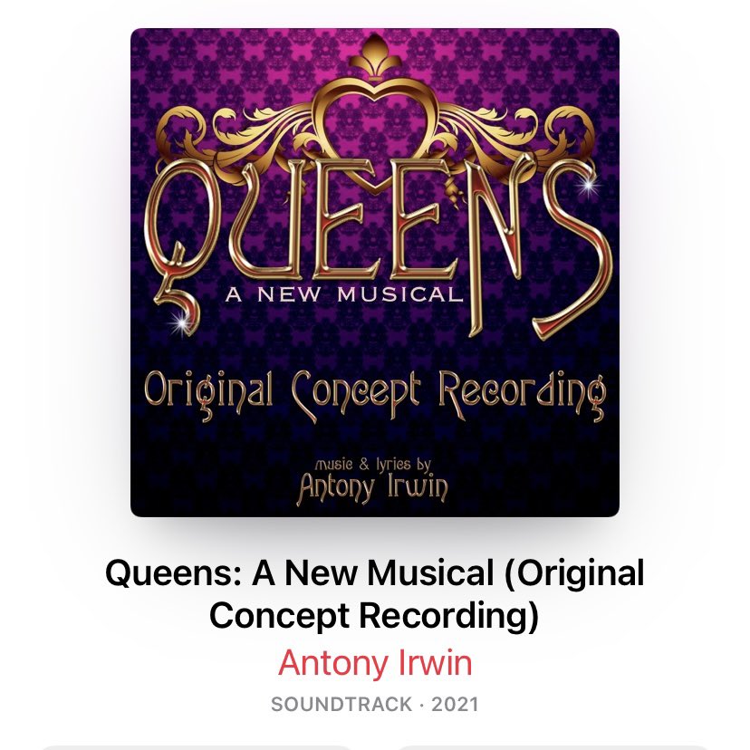QueensMusical's tweet photo. It’s here! The Queens Concept Recording is available to stream on all major platforms. (Also available to purchase on iTunes if you feel like supporting us a little more)
5 years later we have a full recording available to listen to 😍 with new arrangements and new songs. 👑💜 x https://t.co/OLZ9QxiNuW