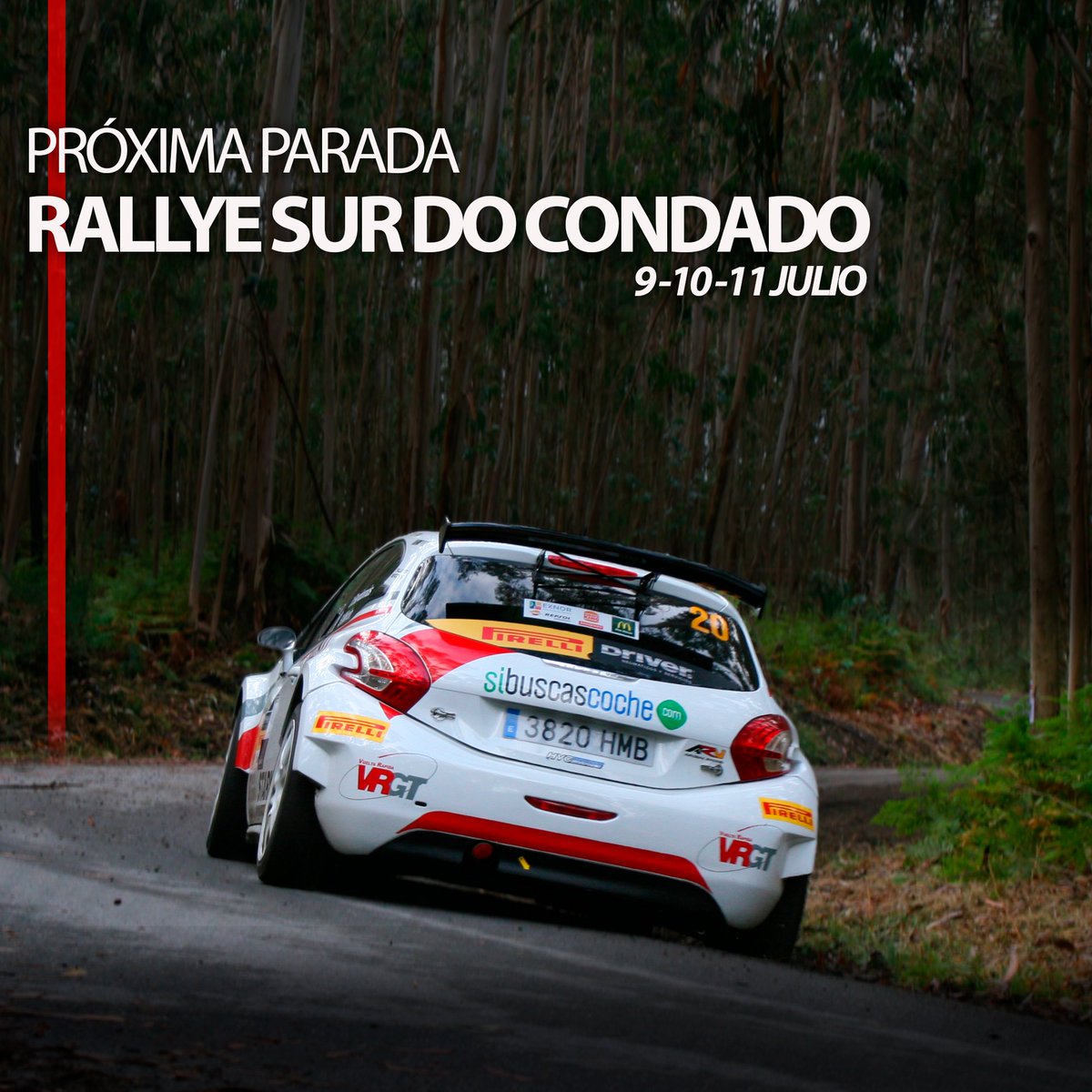 ➡️ Próxima parada: #RallyeSurDoCondado. Volvemos al Peugeot 208 N5 de @ARVidalRacing. ¡Nos vemos en 7 días! ✌️ #CGR #Peugeot208N5 #Peugeot