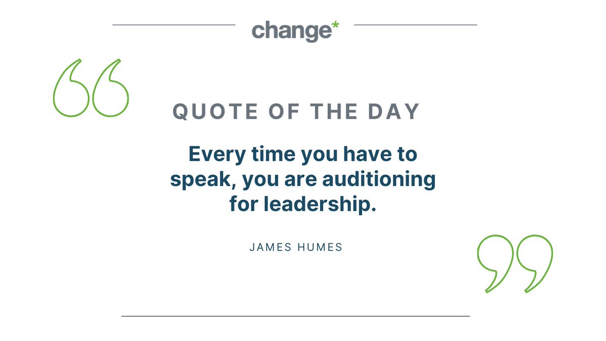 We may not consciously realise it, but we're constantly being observed and evaluated. You're always auditioning. 

#inspirationalquotes #leadership #professionaldevelopment #teamwork