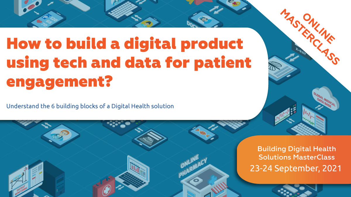 Join our upcoming Building #Digital #Health Solutions MasterClass which will be held #ONLINE on 23-24 September, 2021. More info: bit.ly/3hrSKuC
#digitalhealth #pharma #Pharmaceuticals #COVID19 #PatientExperience #health #HealthTech