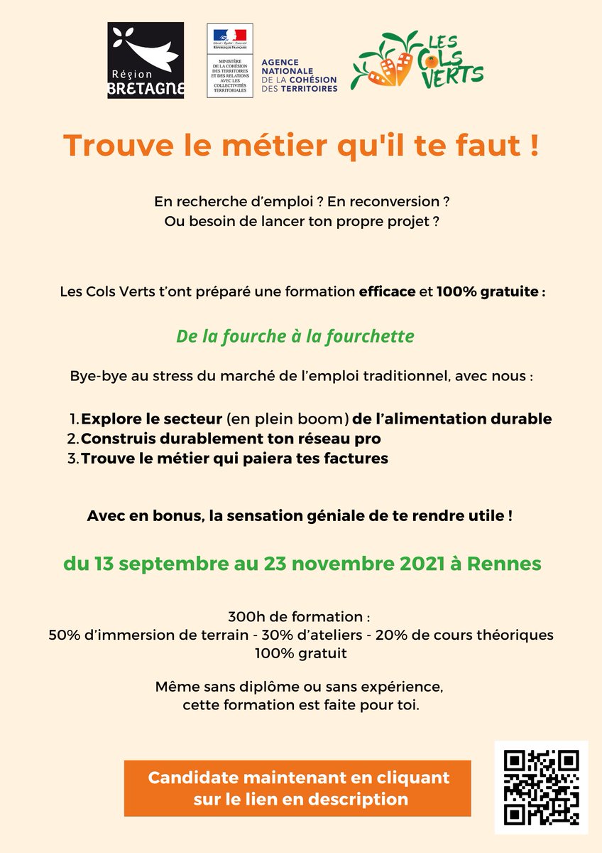 En recherche de travail ? En reconversion ? Jette une coup d'œil à notre toute nouvelle formation. Tu ne vas pas le regretter !                                                              👉bit.ly/fourchefourche…