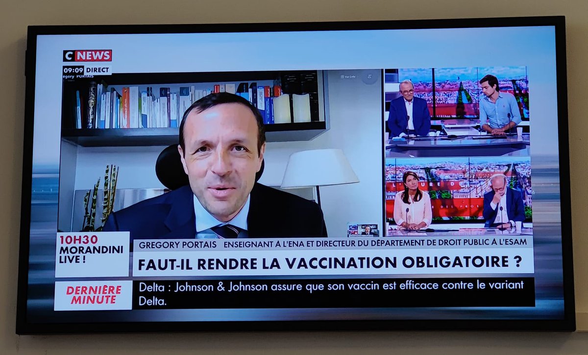 GregoryPortais's tweet photo. #Vaccination | Ce matin je suis intervenu sur @CNEWS, faut-il rendre la vaccination obligatoire ?

On peut la rendre obligatoire mais peu probable qu'on le fasse.

➖
🏫@ENA_fr @ESAMLyon 
#Vaccin #OuiALaVaccinationObligatoire #NonALaVaccinationObligatoire https://t.co/6FsxDMb0TC