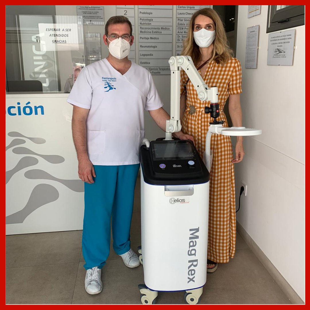 ❤ ¡Seguimos entregando equipos de estimulación magnética! En esta ocasión hemos entregado su nuevo MagRex a Clínica de Fisioterapia "Aurelio Vela" <a href="/policlinicaAVR/">Policlinica Aurelio</a> en Alcázar de San Juan.