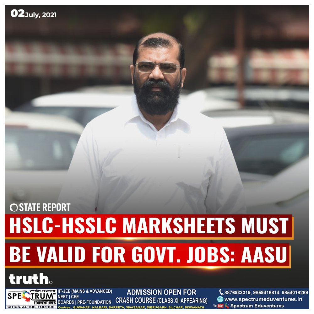 thetruthin's tweet photo. The "No Job Provision" has appeared to be problematic in evaluation methods of SEBA and AHSEC. As the debate over its implementation continues, All Assam Students' Union has officially demanded the withdrawal of the provision from the Evaluation formula.

#SEBAAHSECWakesUp https://t.co/wImgTtqSvv