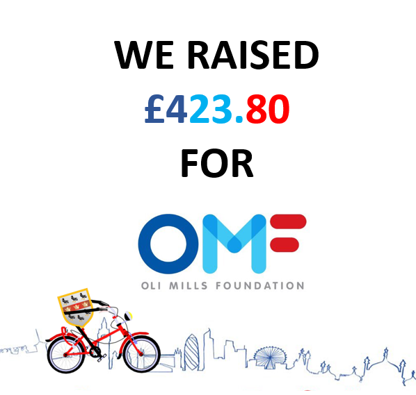 WELL DONE STAFF AND STUDENTS!!!
                                WE RAISED 
                                   £423.80
FOR <a href="/OliMFoundation/">Oli Mills Foundation</a>  SUPPORTING <a href="/TeenageCancer/">Teenage Cancer Trust</a> 
#NonUniform #Charity #HopeSpringsEternal